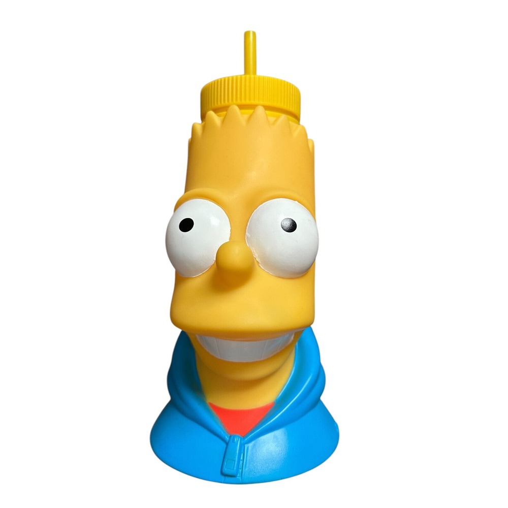 Universal Studios Bart Simpson 32 oz Sipper Cup Water Bottle w/ Straw Souvenir - Picture 9 of 12